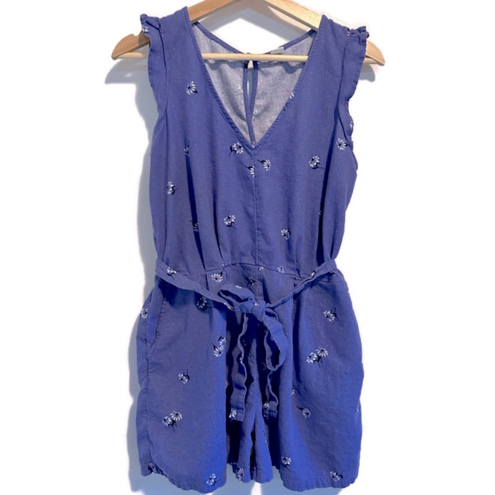 Floral Linen Blend Romper